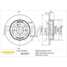 BD-5201 FREMAX Гальмівний диск