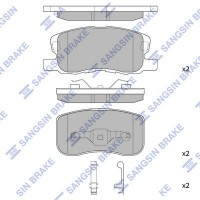 SP1680 Hi-Q Комплект гальмівних колодок дисковий гальм
