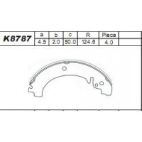 K8787 ASIMCO Комплект гальмівних колодок
