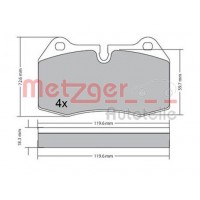 1170577 METZGER Комплект гальмівних колодок дисковий гальм