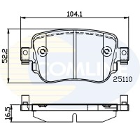 CBP02220 COMLINE КомплеК т гальмівних колодок, дискове гальмо