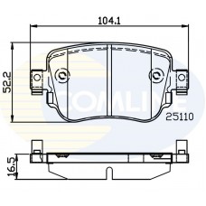 CBP02220 COMLINE КомплеК т гальмівних колодок, дискове гальмо