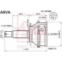 HY-SFA52 ASVA Шарнирный комплект, Привідний вал