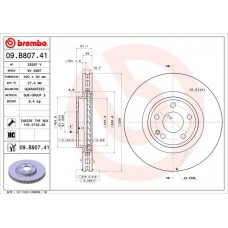 09.B807.41 BREMBO Гальмівний диск