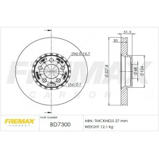 BD-7300 FREMAX Гальмівний диск