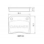 DBP133 DANAHER Комплект гальмівних колодок дисковий гальм