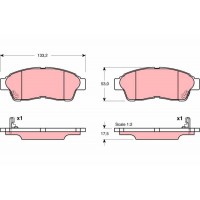 GDB3147 TRW Комплект гальмівних колодок дисковий гальм