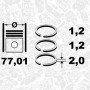 R1009950 ET ENGINETEAM Комплект поршневих кілець