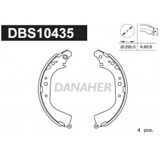 DBS10435 DANAHER Комплект гальмівних колодок