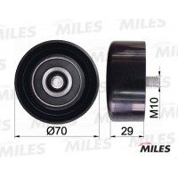 AG03108 MILES Паразитный / ведущий ролик, Поліклиновий ремінь
