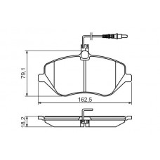 0 986 494 484 BOSCH Комплект гальмівних колодок дисковий гальм