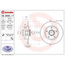 08.B369.17 BREMBO Гальмівний диск