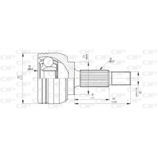 CVJ5662.10 OPEN PARTS Шарнирный комплект, Привідний вал