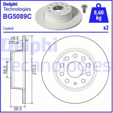 BG5089C DELPHI Гальмівний диск