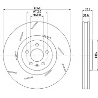8DD 355 134-701 HELLA PAGID Гальмівний диск