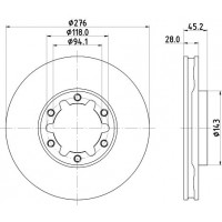 8DD 355 134-931 HELLA Гальмівний диск