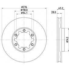 8DD 355 134-931 HELLA Гальмівний диск