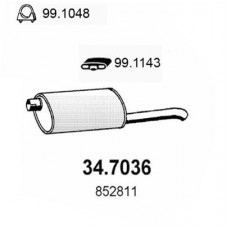 34.7036 ASSO Глушник вихлопних газів кінцевий
