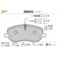 598553 VALEO Комплект гальмівних колодок дисковий гальм