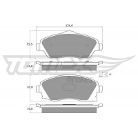 TX 12-19 TOMEX Brakes Комплект гальмівних колодок дисковий гальм