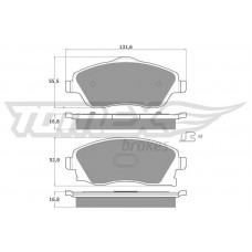 TX 12-19 TOMEX Brakes Комплект гальмівних колодок дисковий гальм