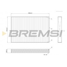 FC0495C BREMSI Фільтр повітря у внутрішньому просторі