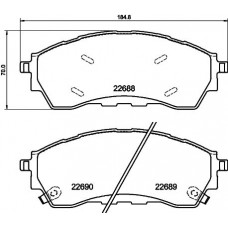 MDB3454 MINTEX КомплеК т гальмівних колодок, дискове гальмо