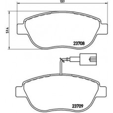 P 23 137X BREMBO Комплект гальмівних колодок дисковий гальм