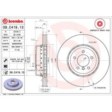 09.C419.13 BREMBO Гальмівний диск