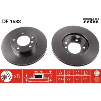 DF1538 TRW Гальмівний диск