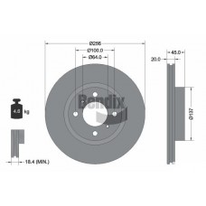 BDS1575 BENDIX Braking Гальмівний диск