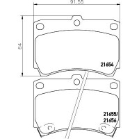 8DB 355 027-141 HELLA КомплеК т гальмівних колодок, дискове гальмо