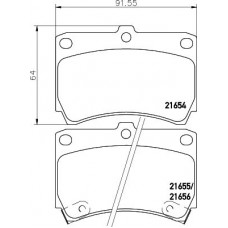 8DB 355 027-141 HELLA КомплеК т гальмівних колодок, дискове гальмо
