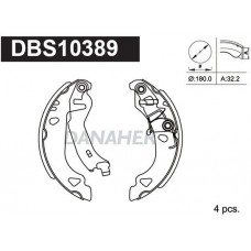 DBS10389 DANAHER Комплект гальмівних колодок