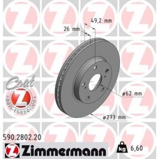590.2802.20 ZIMMERMANN Гальмівний диск