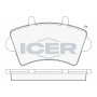 141442 ICER Комплект гальмівних колодок дисковий гальм