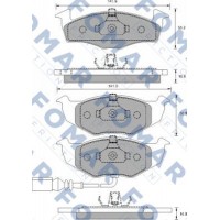FO 907381 FOMAR Friction КомплеК т гальмівних колодок, дискове гальмо