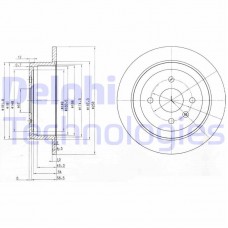 BG3615 DELPHI Гальмівний диск