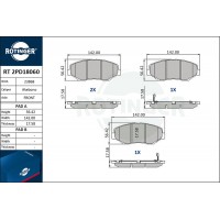 RT 2PD18060 ROTINGER Комплект гальмівних колодок дисковий гальм