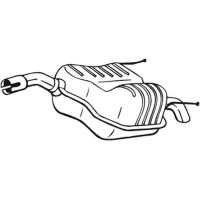 185-095 BOSAL Глушник вихлопних газів кінцевий