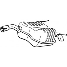 185-463 BOSAL Глушник вихлопних газів кінцевий