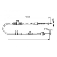1 987 482 360 BOSCH Тросик, cтояночный тормоз