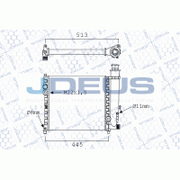 M-0210010 JDEUS Радіатор охолодження двигуна