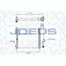 M-0210010 JDEUS Радіатор охолодження двигуна