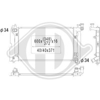 DCM3232 DIEDERICHS Радіатор охолодження двигуна