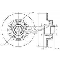 TX 73-591 TOMEX Brakes Гальмівний диск