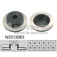 N3312063 NIPPARTS Гальмівний диск