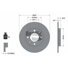 BDS1103 BENDIX Braking Гальмівний диск