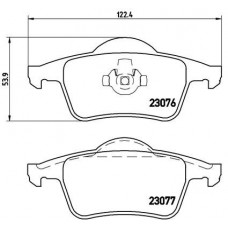 P 86 014 BREMBO Комплект гальмівних колодок дисковий гальм