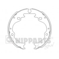 J3503025 NIPPARTS Комплект гальмівних колодок
